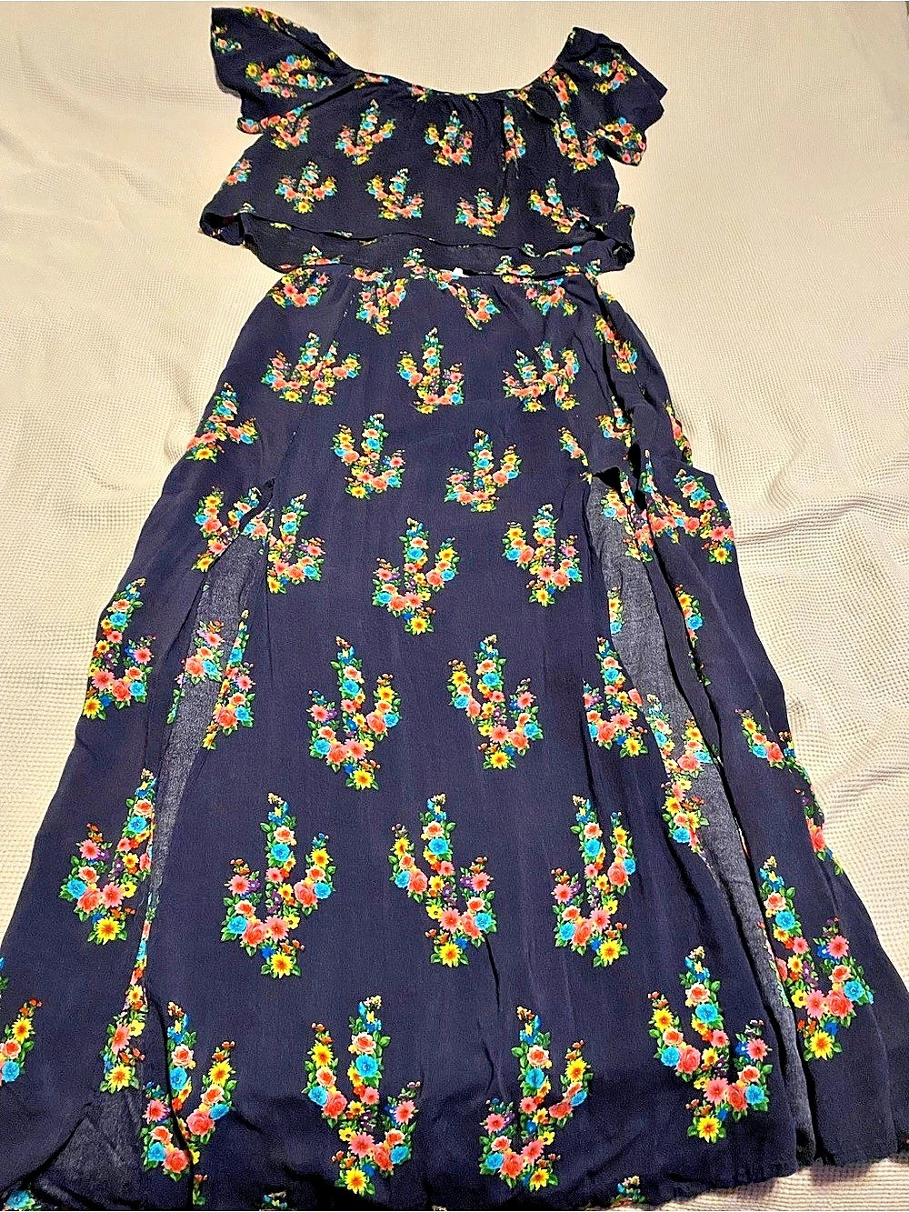 Peach Love Floral Maxi skirt set